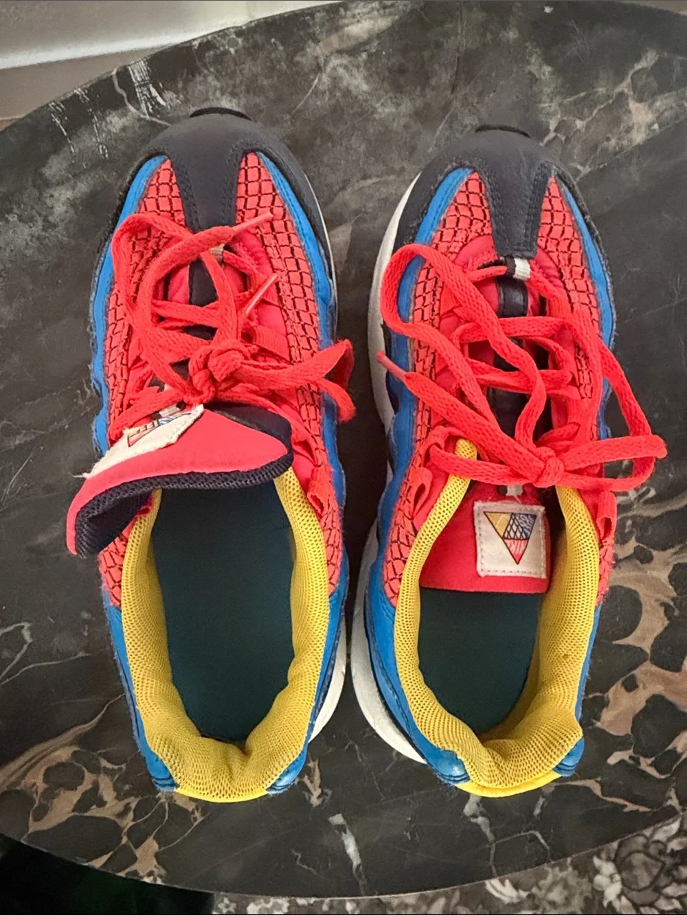 Nike Kids Colorblock Sneakers in Red, Blue & Yellow